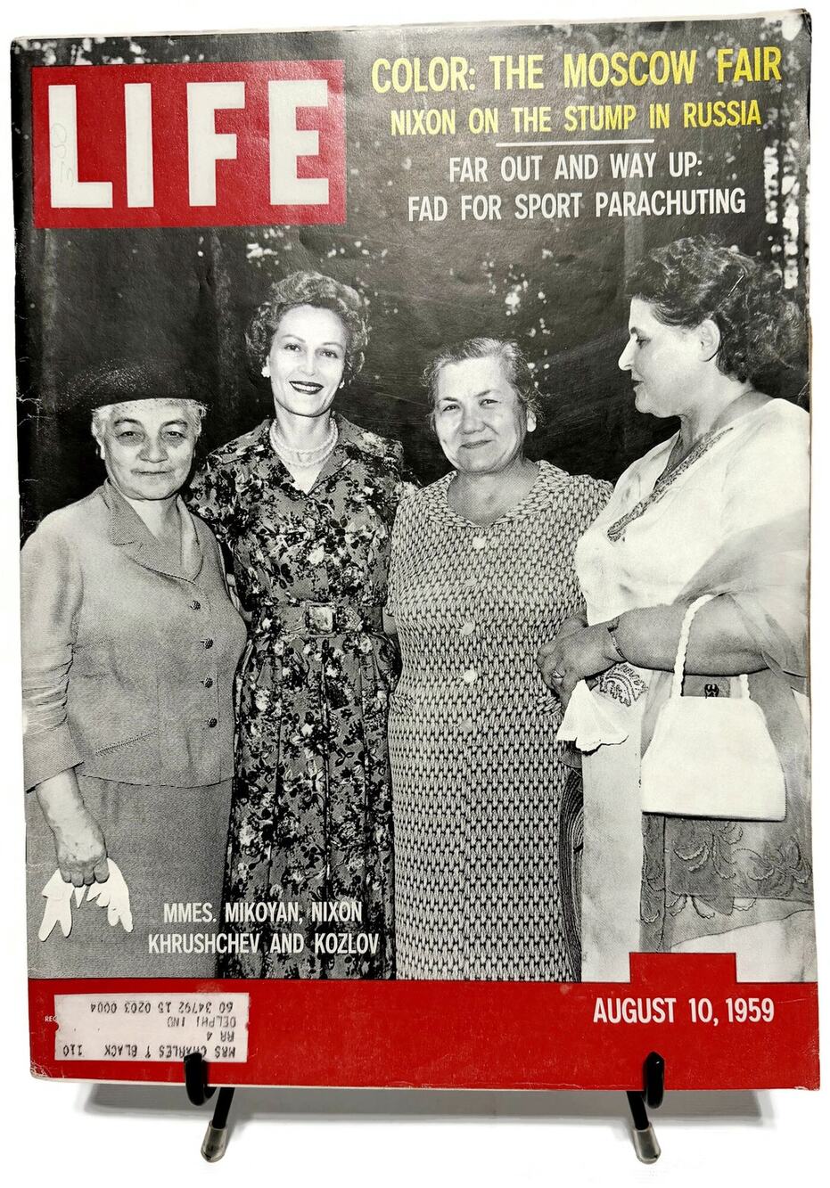 LIFE Magazine Aug 10 1959 Nixon Russia Cover Pat Nixon Khrushchev Vintage